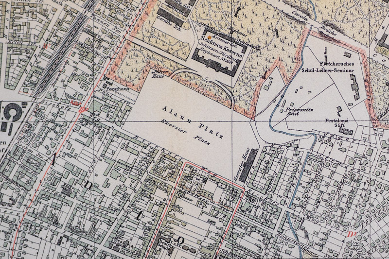 Poster Stadtplan Dresden 1891