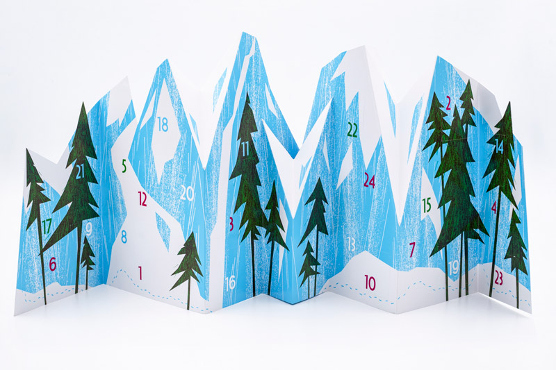 PopUp Adventskalender Bergpanorama